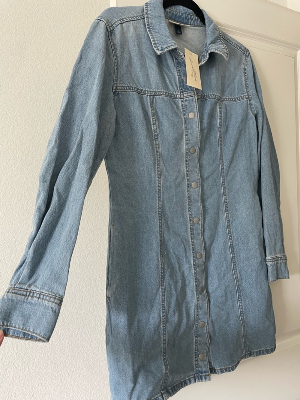 NWT Women’s Universal Thread “Long Sleeve Mini Shirtdress” Size 8 - Picture 4 of 8